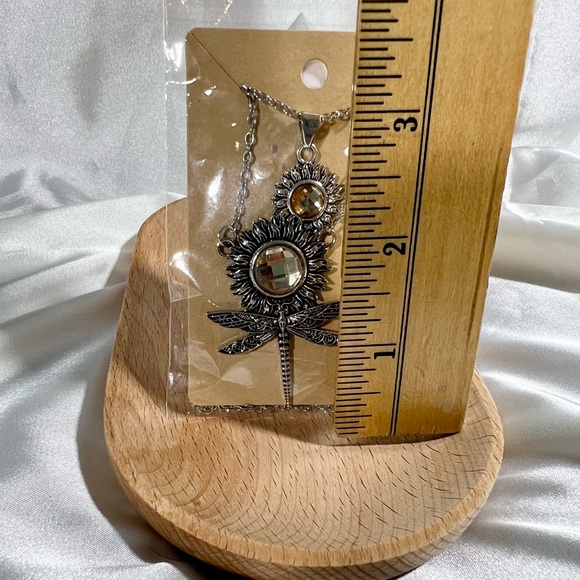 Double Layer Dragonfly Necklace - Picture 3 of 3